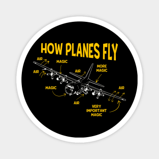 How Planes Fly Funny Aviation Lover Airplane Enthusiast Magnet